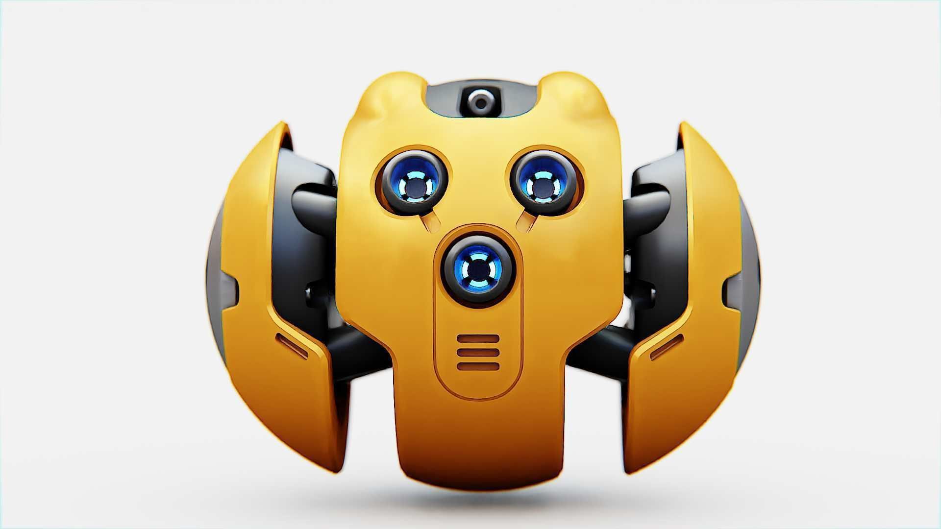 SKULL BOT X-700 RIGGED ANIMATED 3D model_28