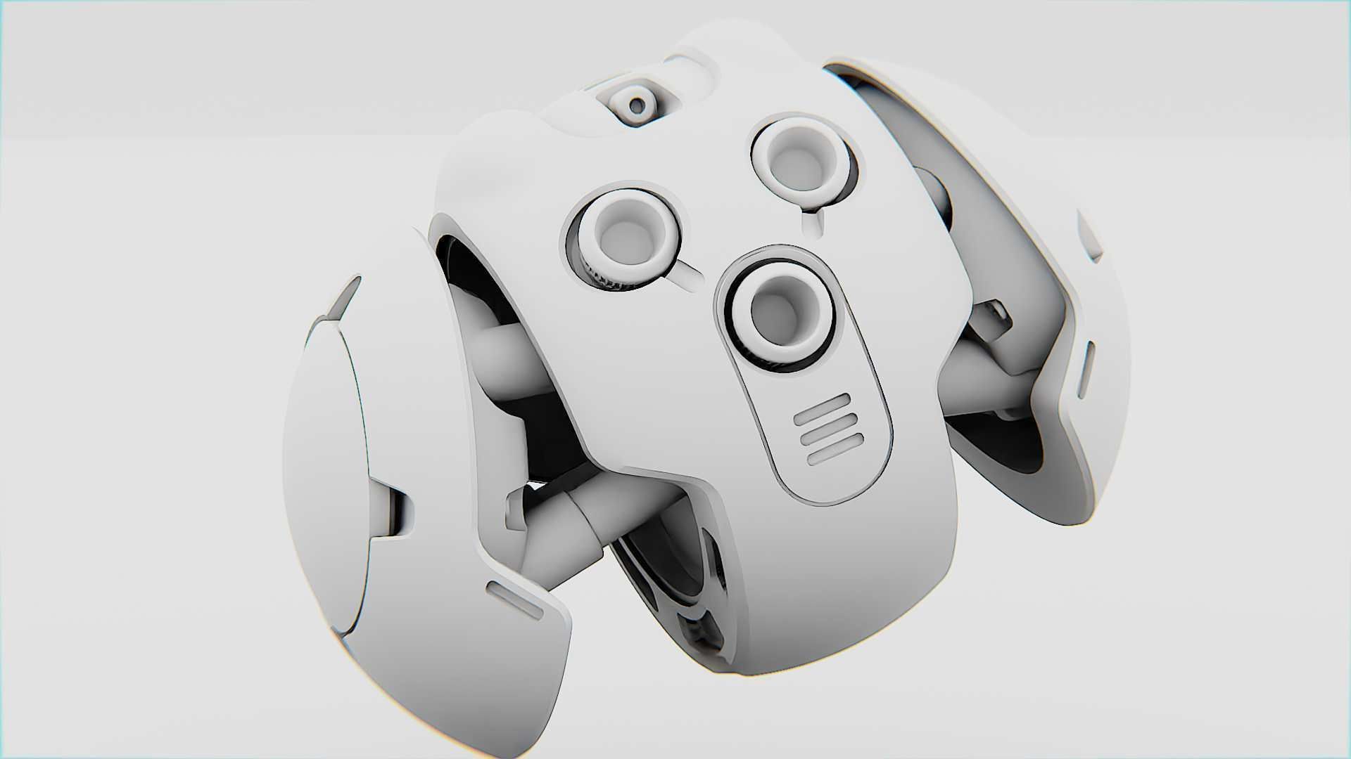 SKULL BOT X-700 RIGGED ANIMATED 3D model_32