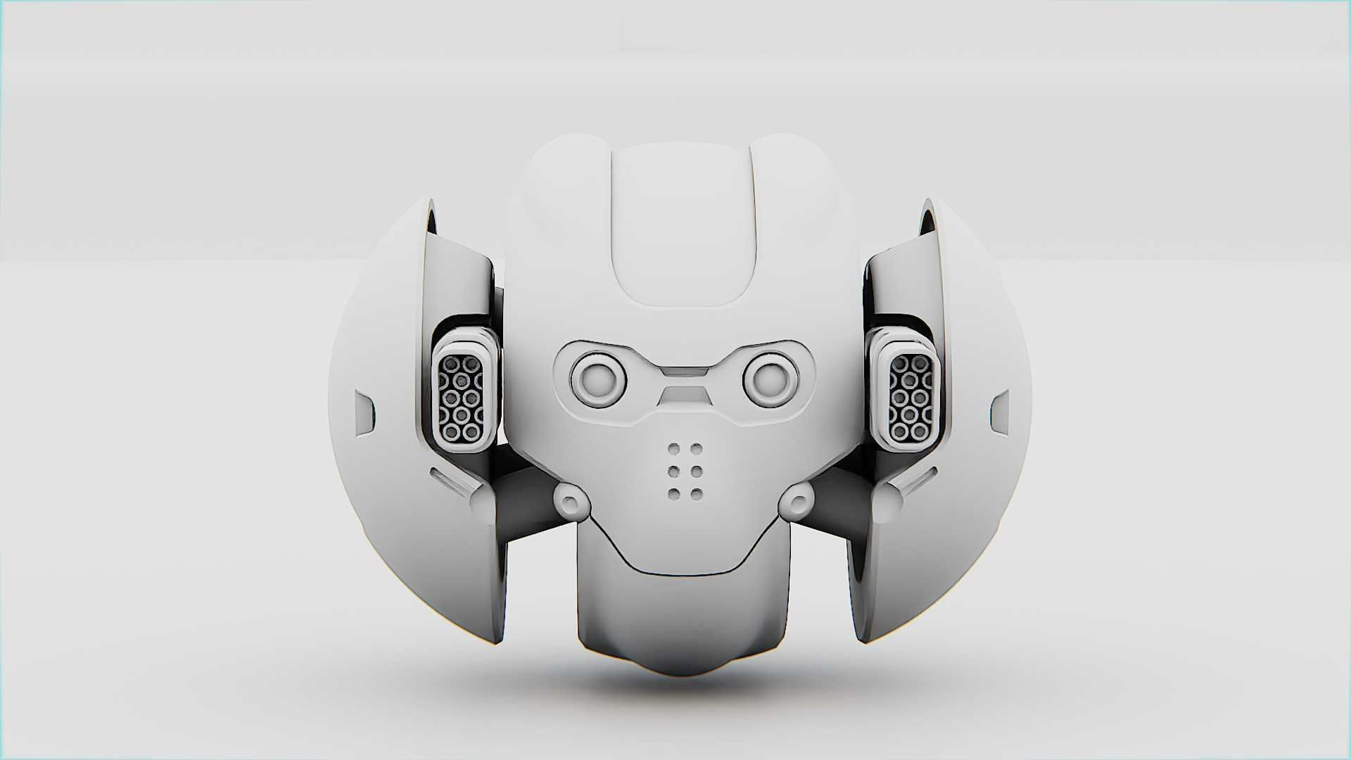 SKULL BOT X-700 RIGGED ANIMATED 3D model_34