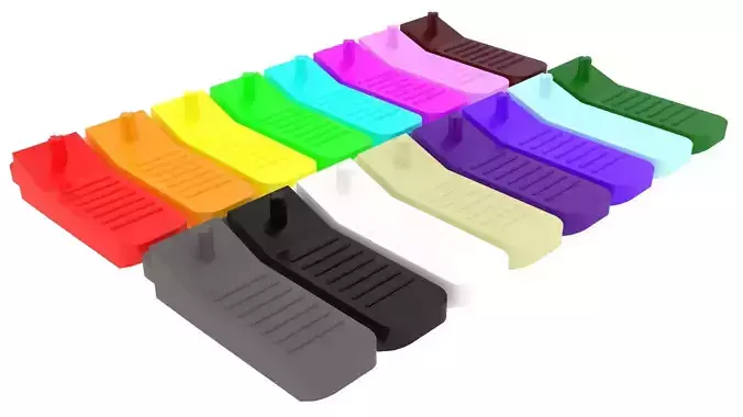 Colored Lego Brick Seperators Set 3D model