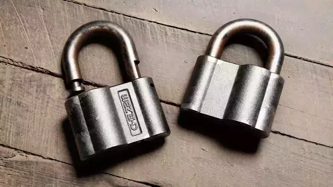 Old Padlock Low-poly 3D model