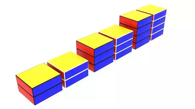 Boob Cubes Set 3D model