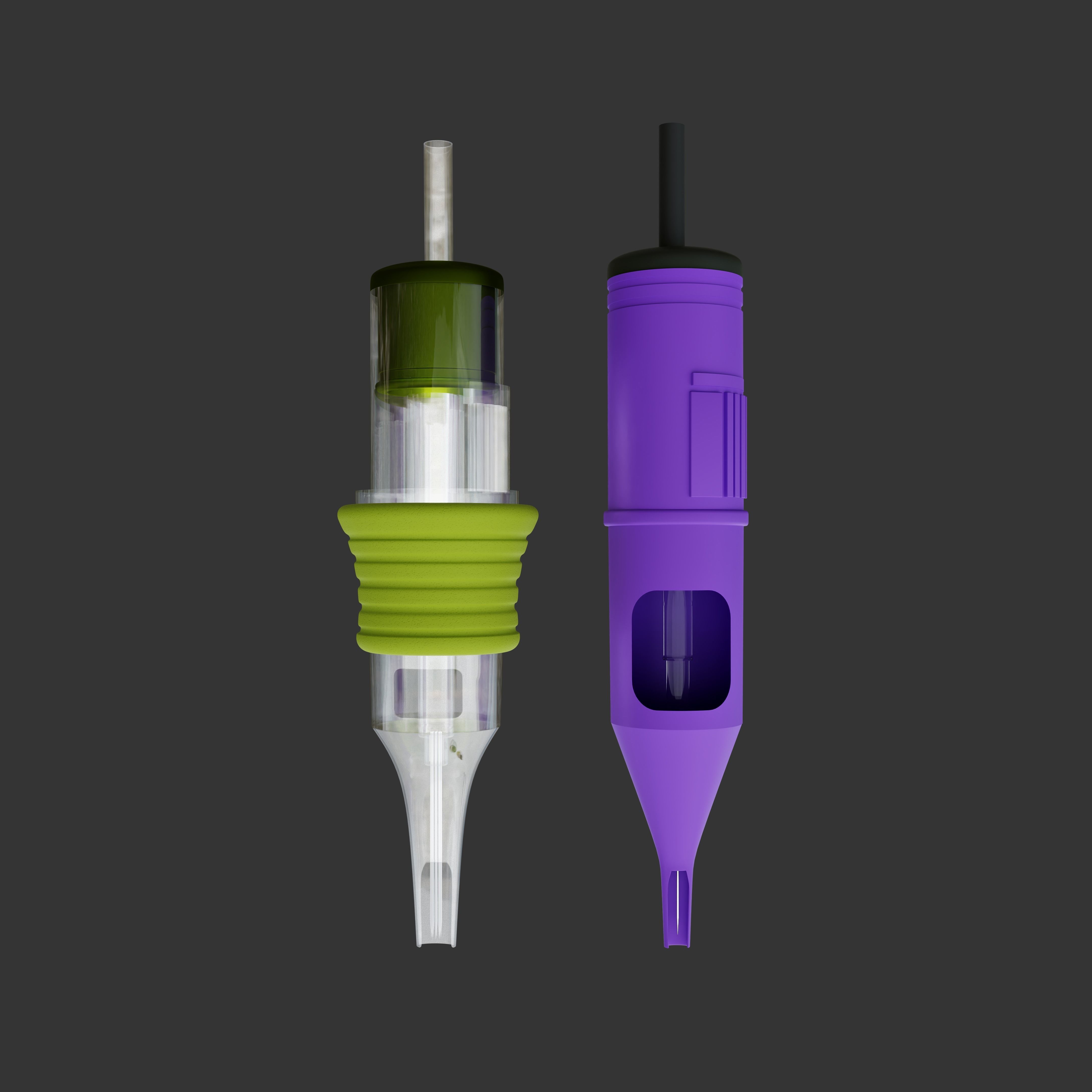 SET Permanent tattoo machines and  cartridges    3D model_5