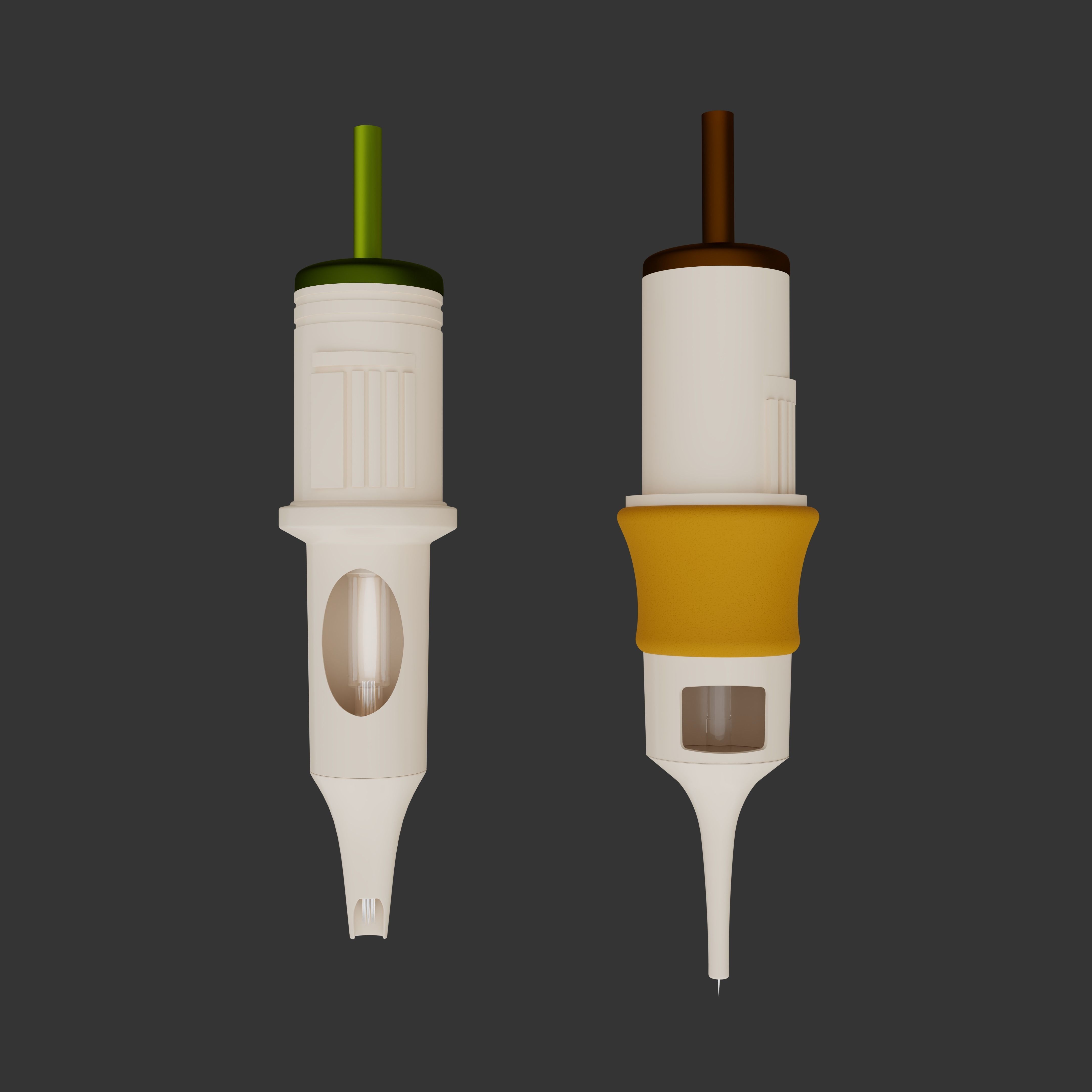 SET Permanent tattoo machines and  cartridges    3D model_3