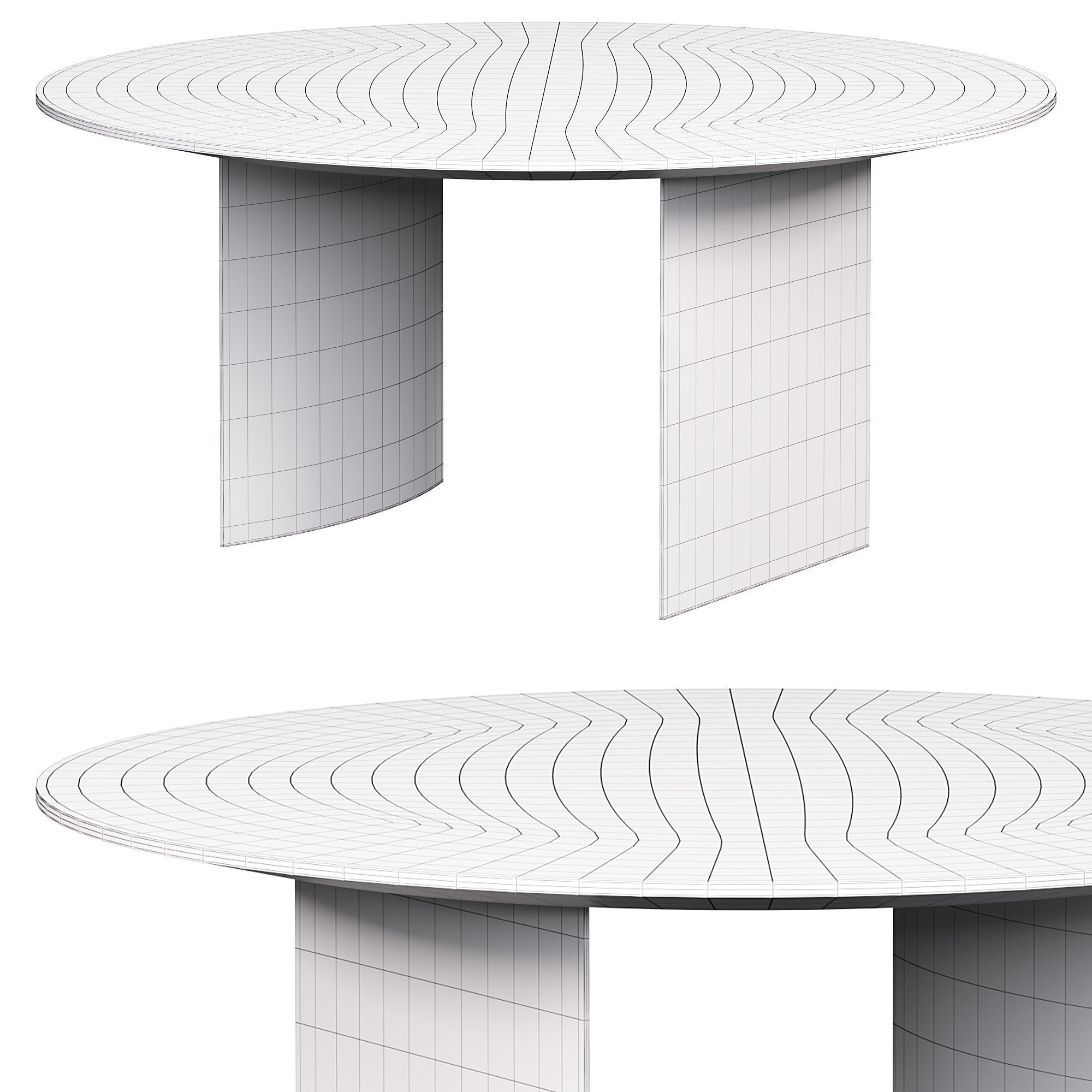 Linha dining table  3D model_3