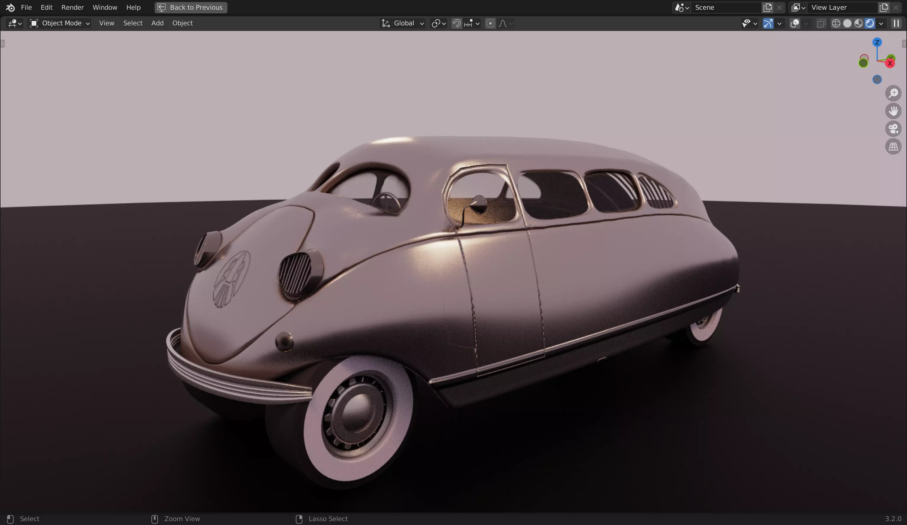 1936 Stout Scarab 3D Model 3D model_0