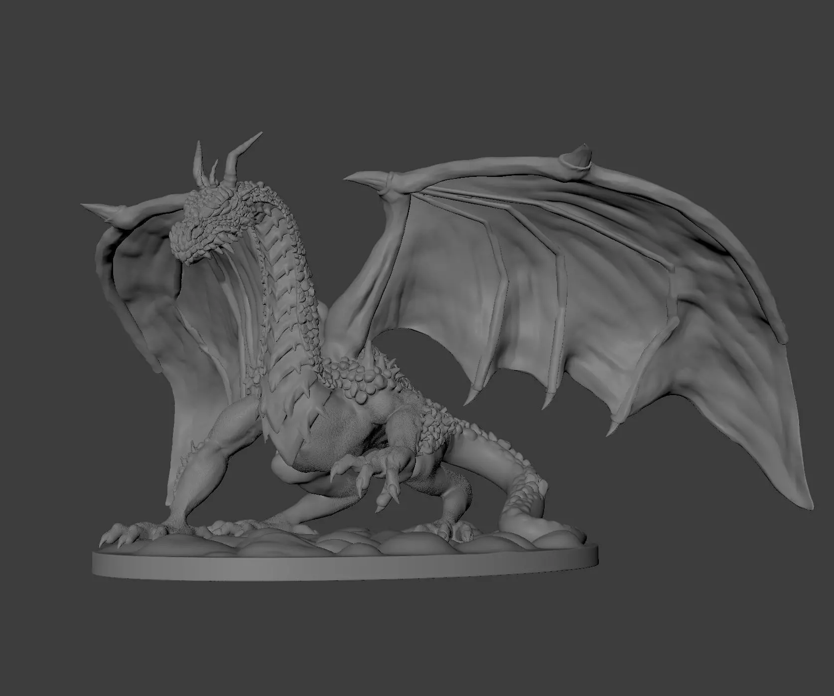 Dark Dragon 3D print model_0
