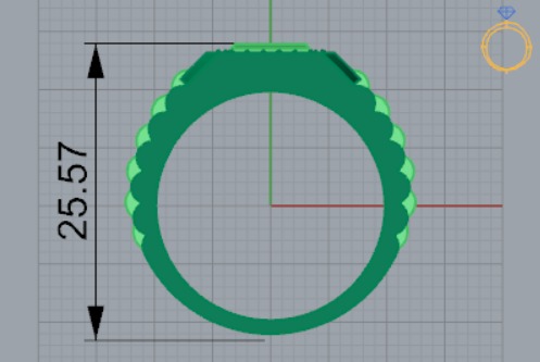 Man ring with checkered pattern black diamonds model ror0017 3D print model_9