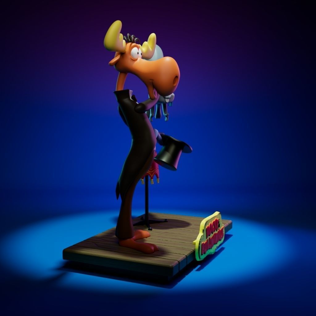 Rocky and Bullwinkle - Magic Time 3D print model_2