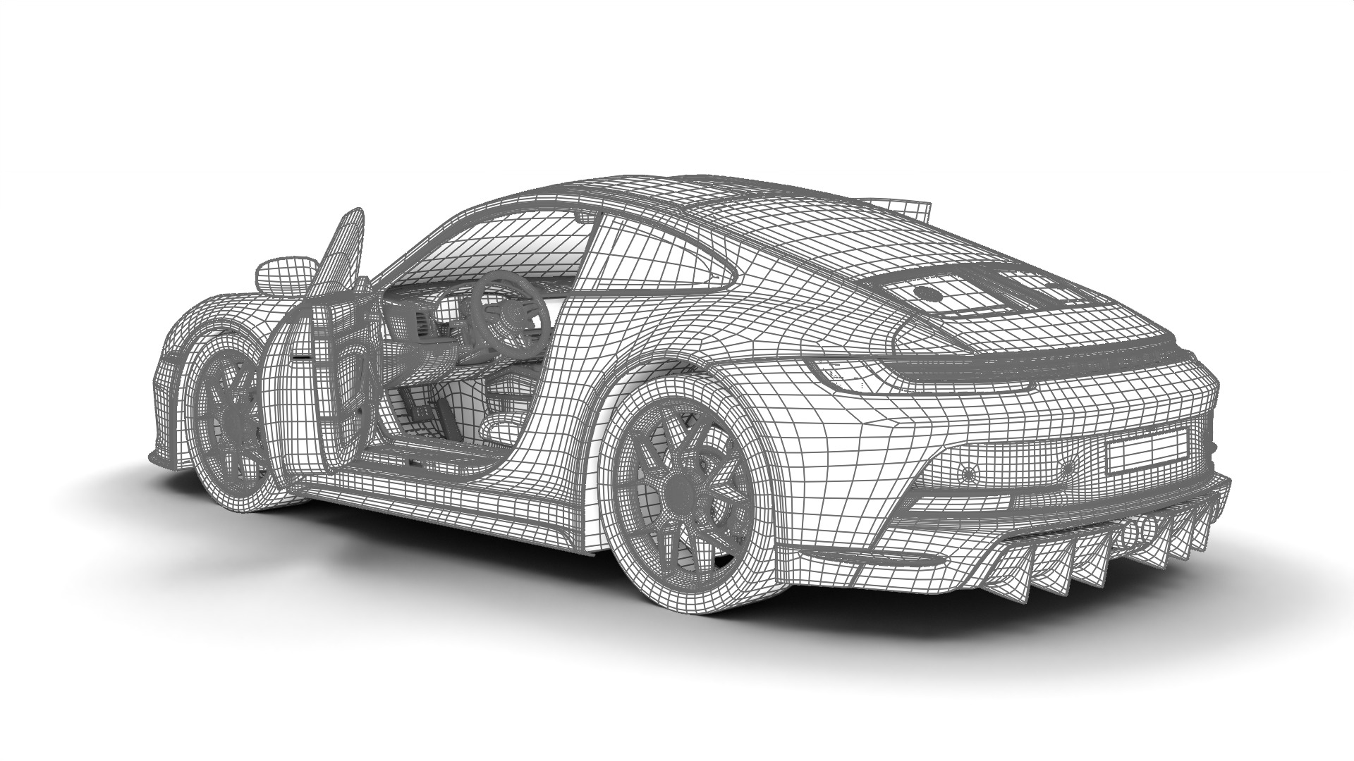 Porsche 911 S-T 2024 HQ 3D model_28