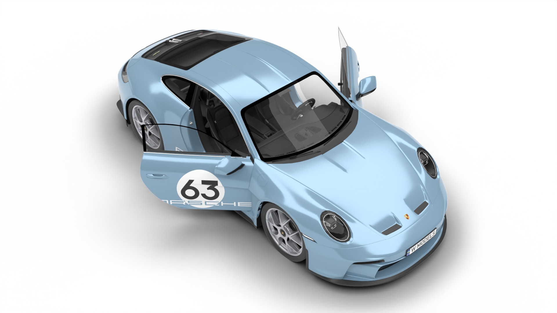 Porsche 911 S-T 2024 HQ 3D model_10