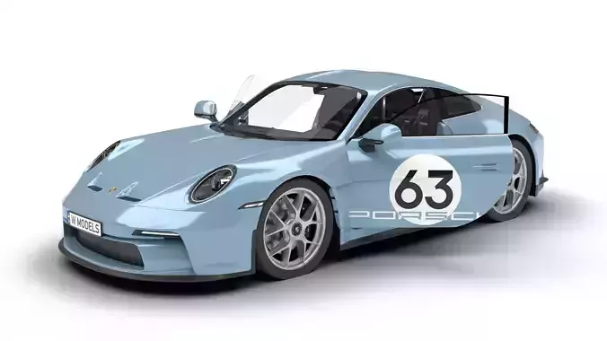 Porsche 911 S-T 2024 HQ 3D model