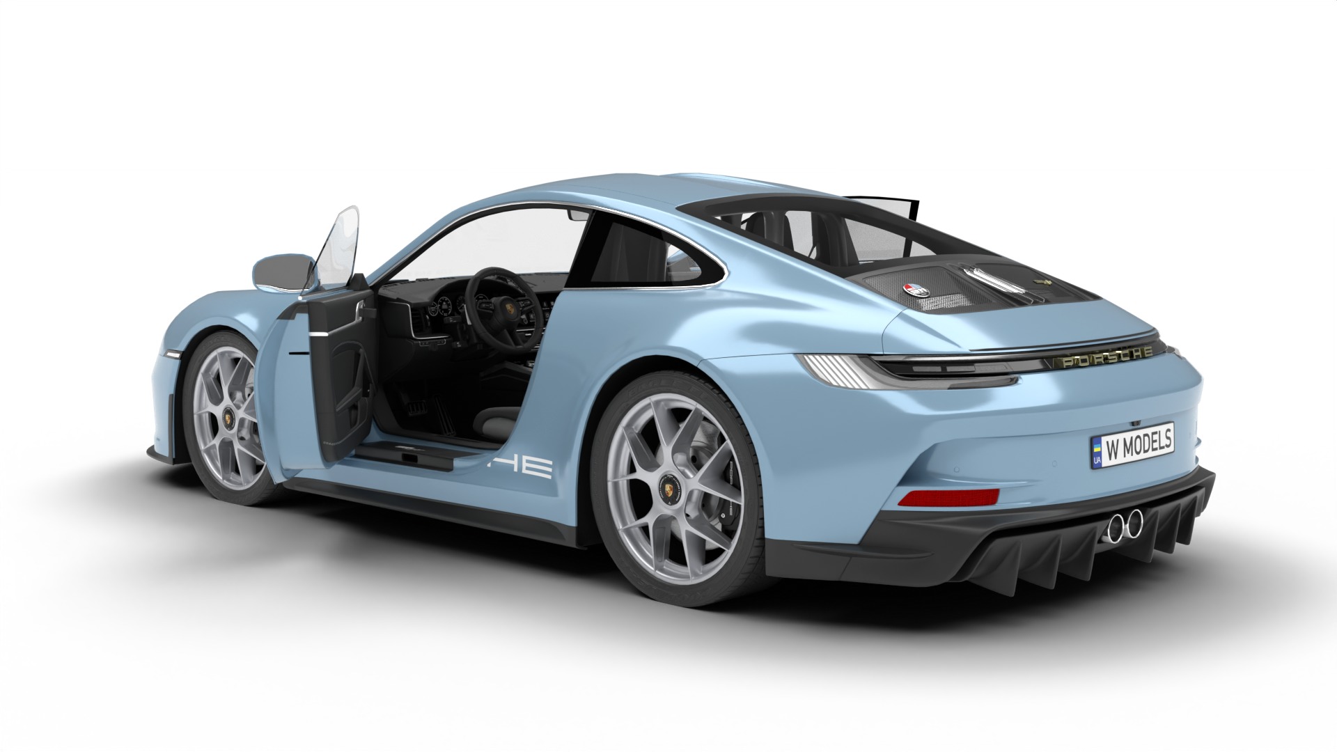 Porsche 911 S-T 2024 HQ 3D model_3