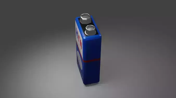 9 volt battry model fbx file 