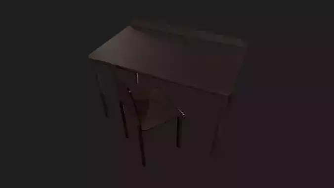 Wooden Desk and Chair