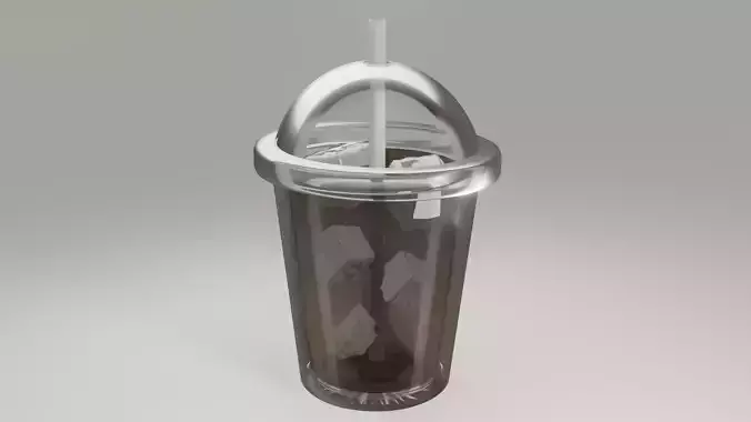 Ice Coffee Cup Take Home Model 3D model
