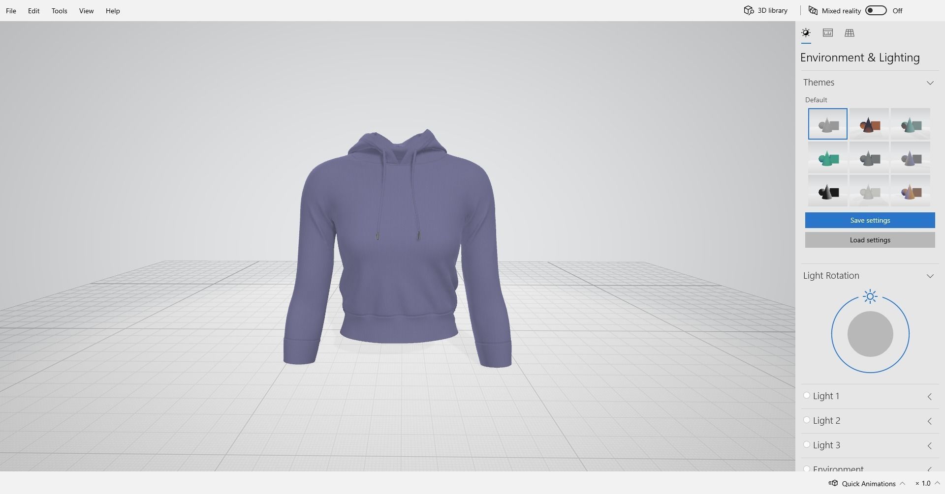 WOMEN FASHION CROP HOODIE 3D model_17