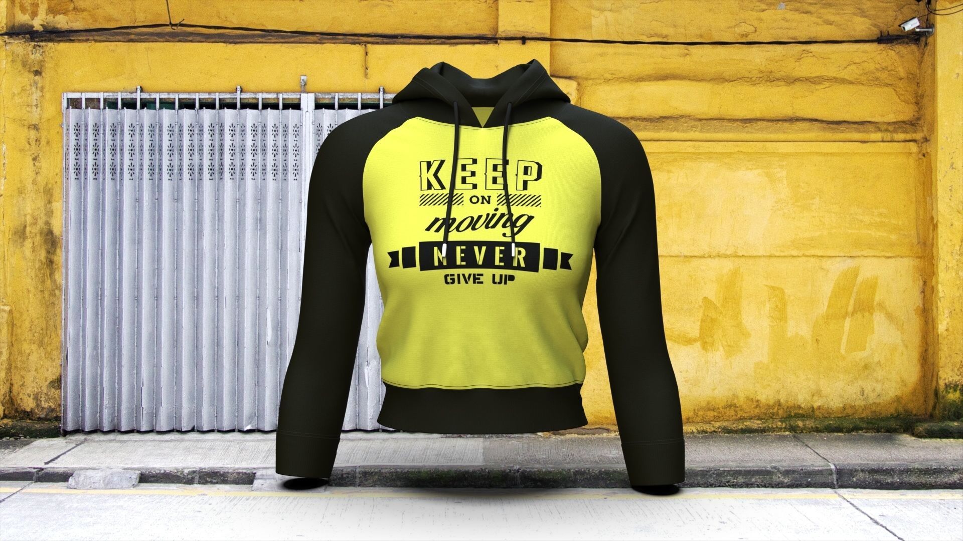 WOMEN FASHION CROP HOODIE 3D model_10