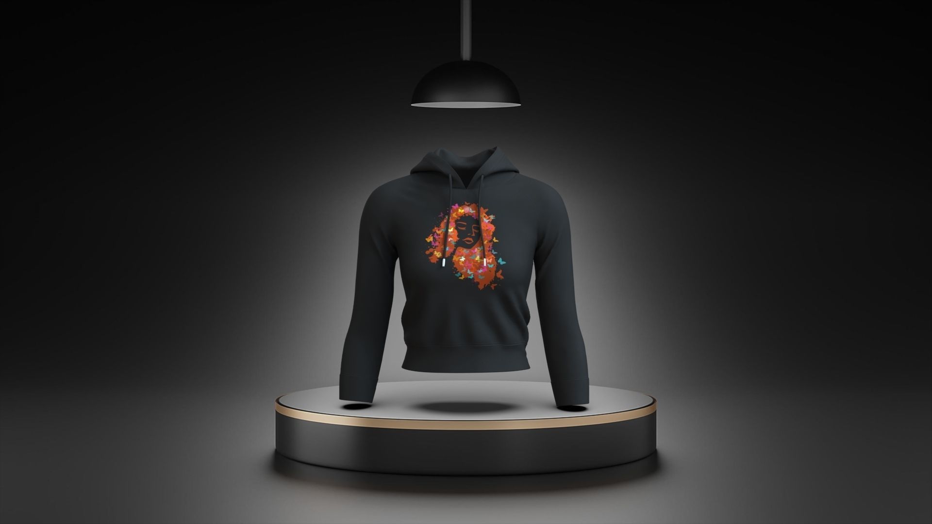 WOMEN FASHION CROP HOODIE 3D model_7
