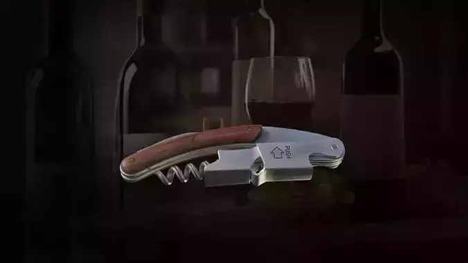 corkscrew for wine 3D model