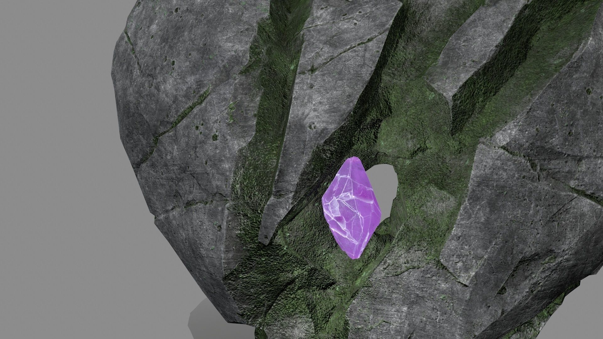 Broken Heart Low-poly 3D model_14