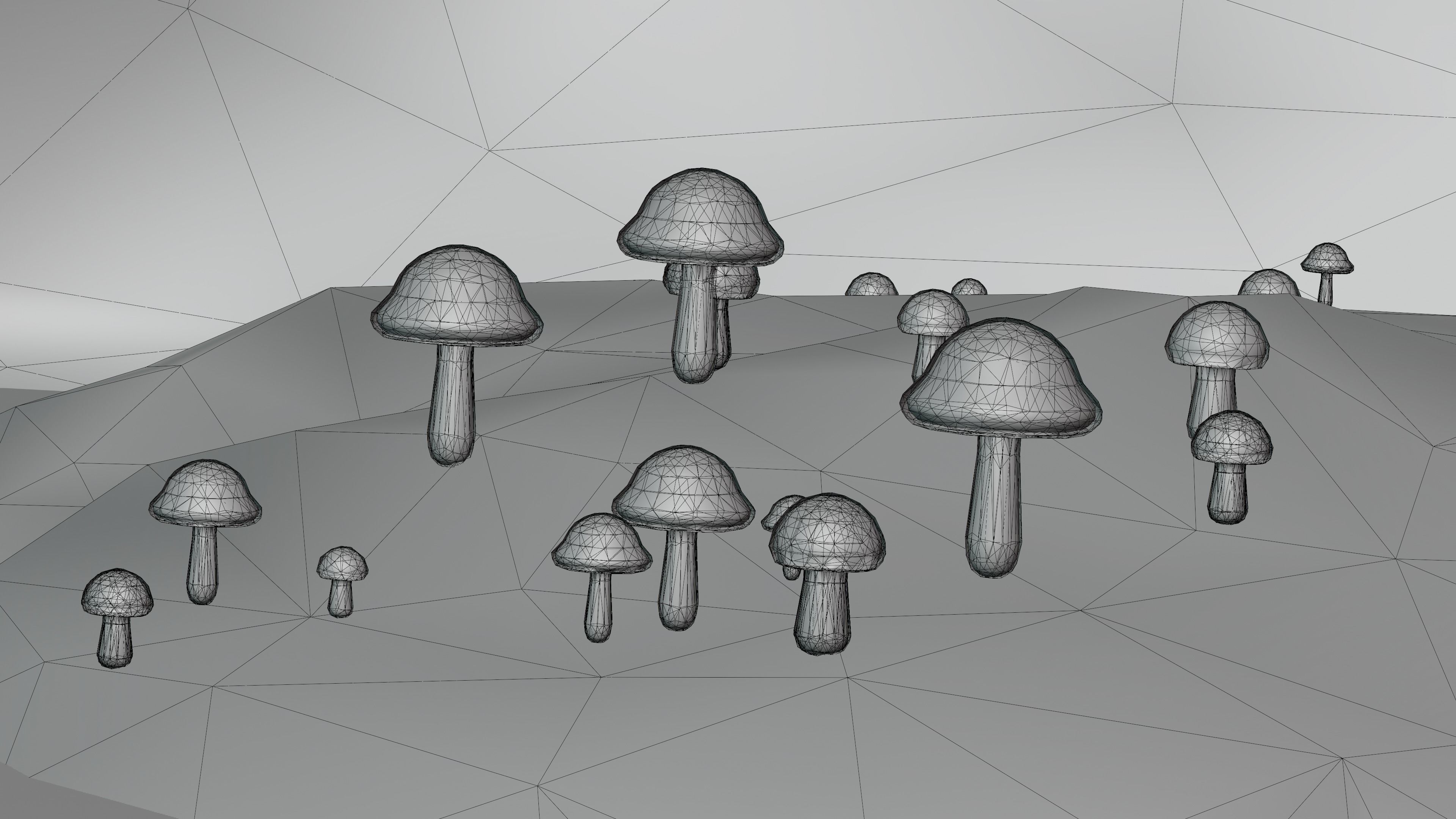 Crystalized Cave with Glowing Mushrooms 3D model_12