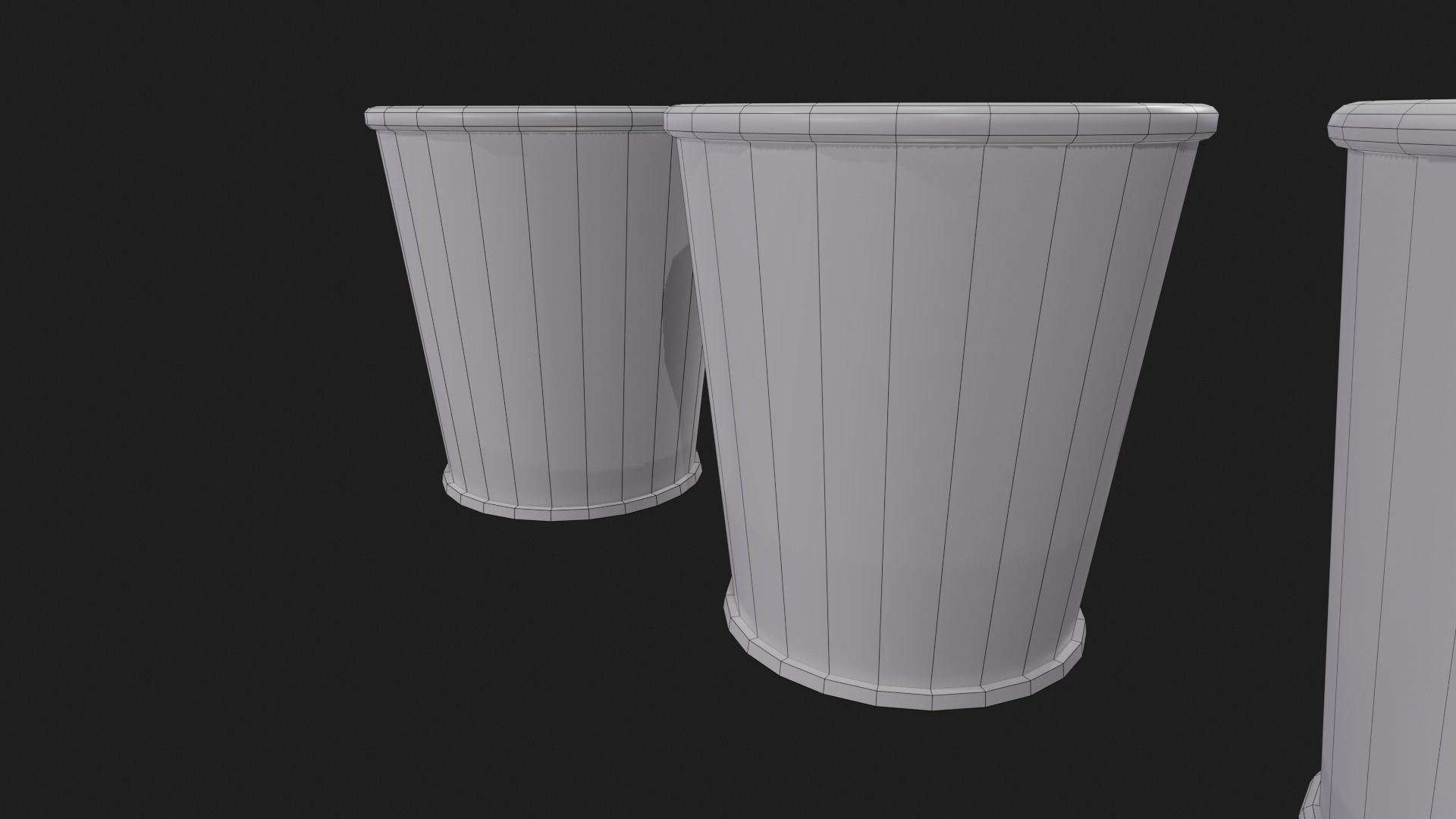 Trash Cans Free low-poly 3D model_7