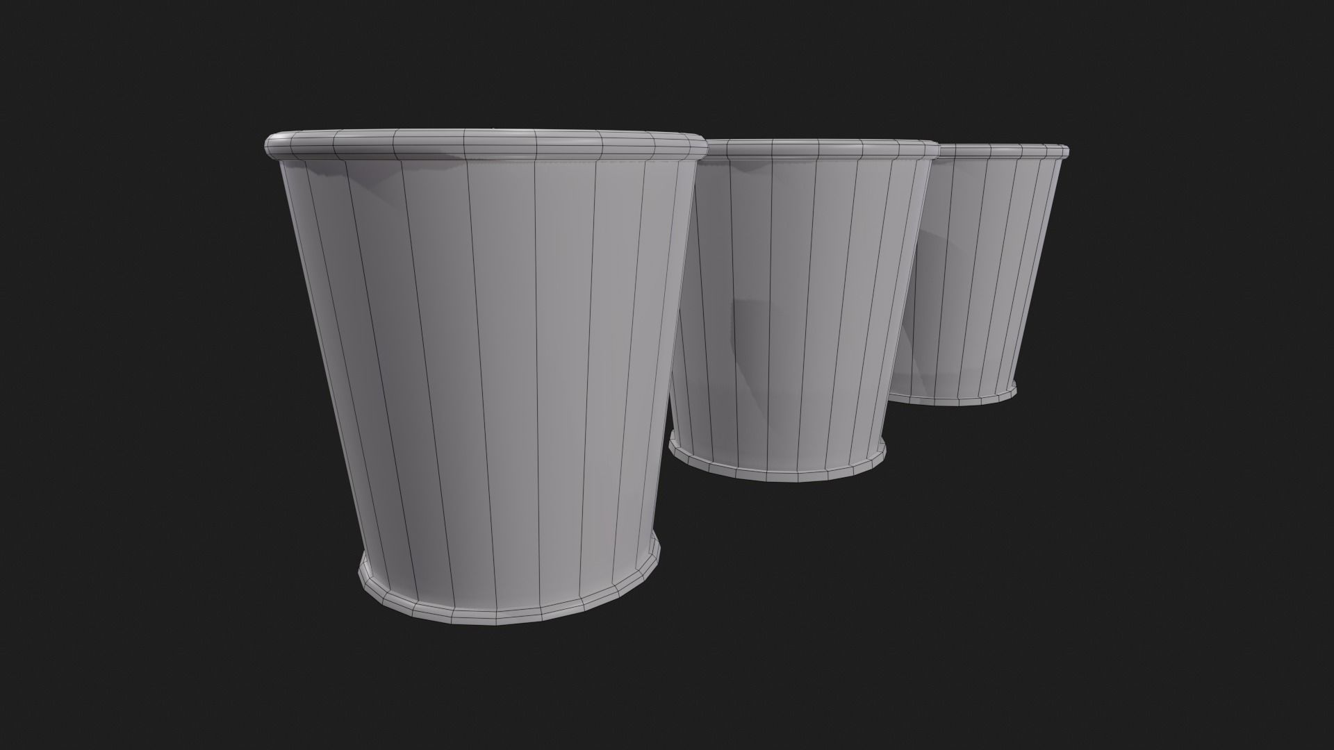 Trash Cans Free low-poly 3D model_6