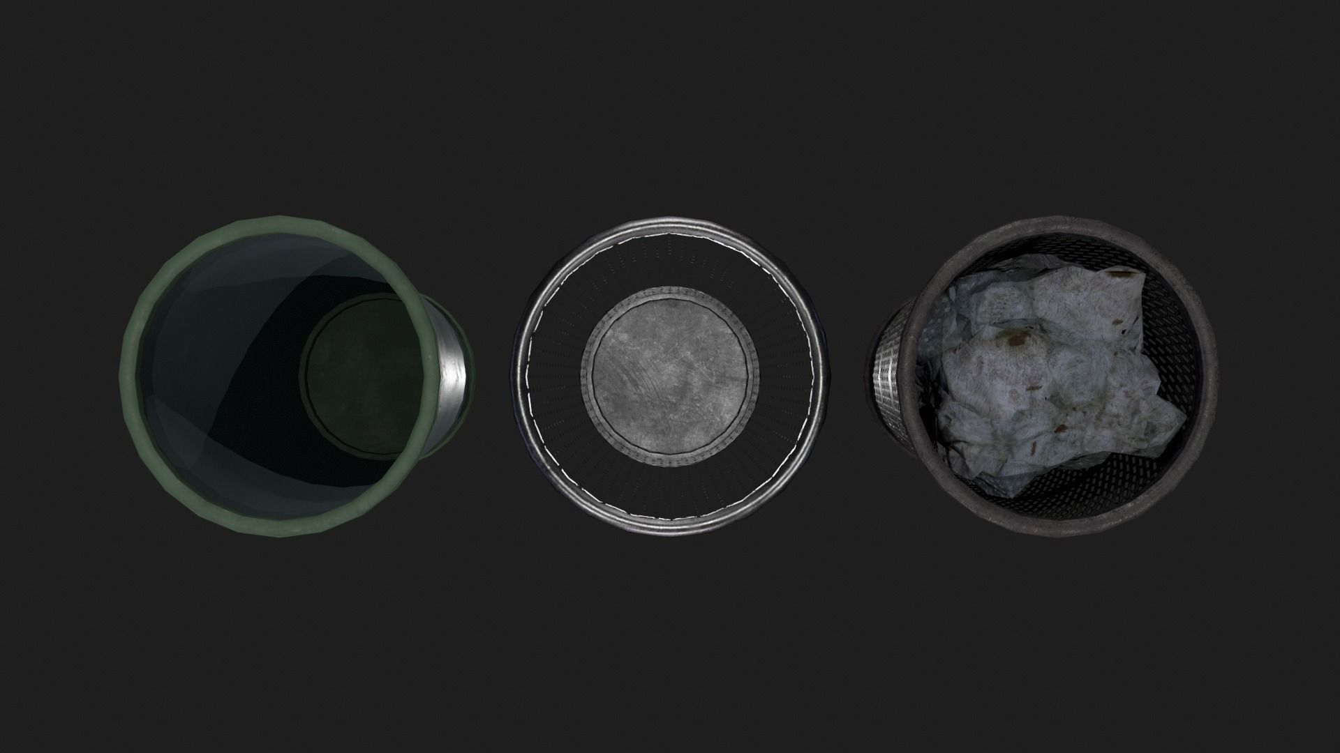 Trash Cans Free low-poly 3D model_4