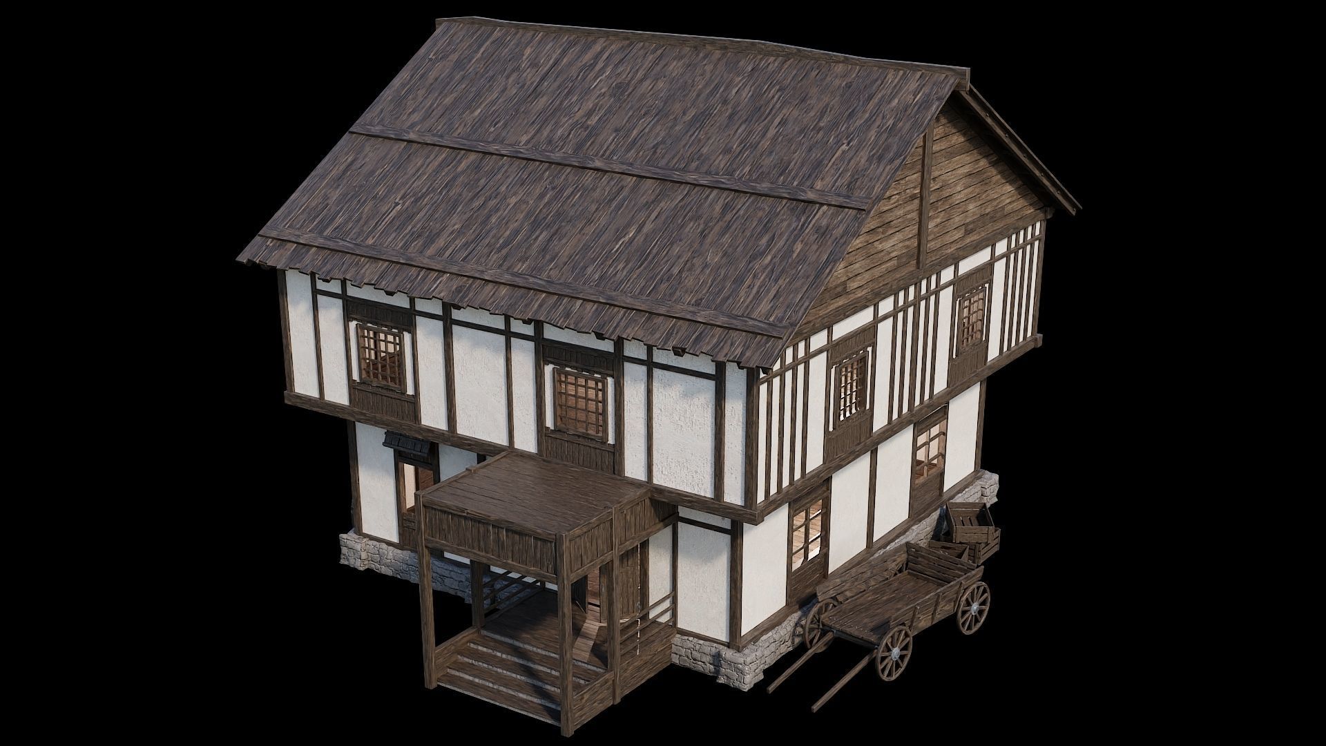 Medieval Village Collection 02 - 4K Textures Game Ready Low-poly 3D model_91