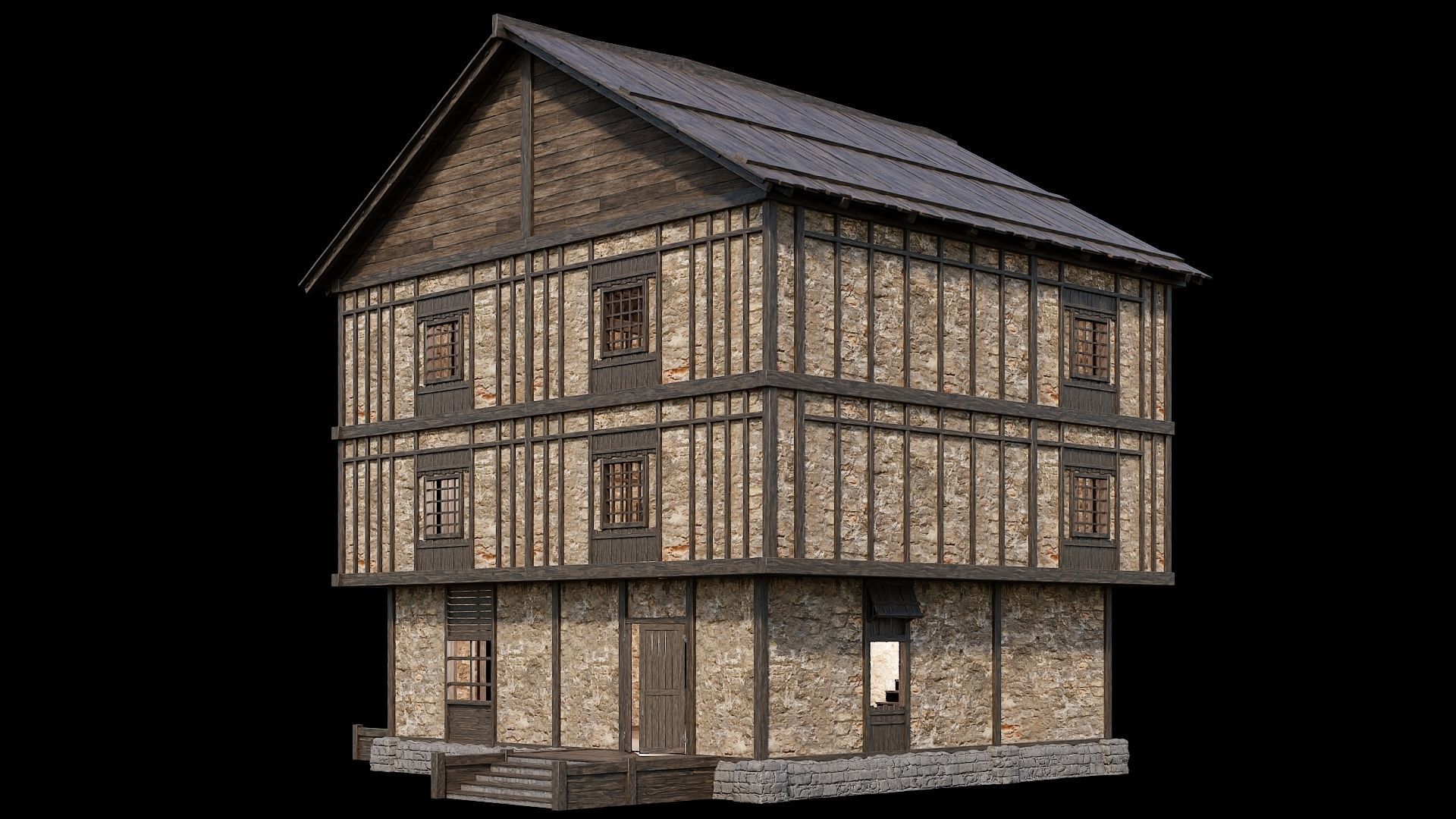 Medieval Village Collection 02 - 4K Textures Game Ready Low-poly 3D model_116