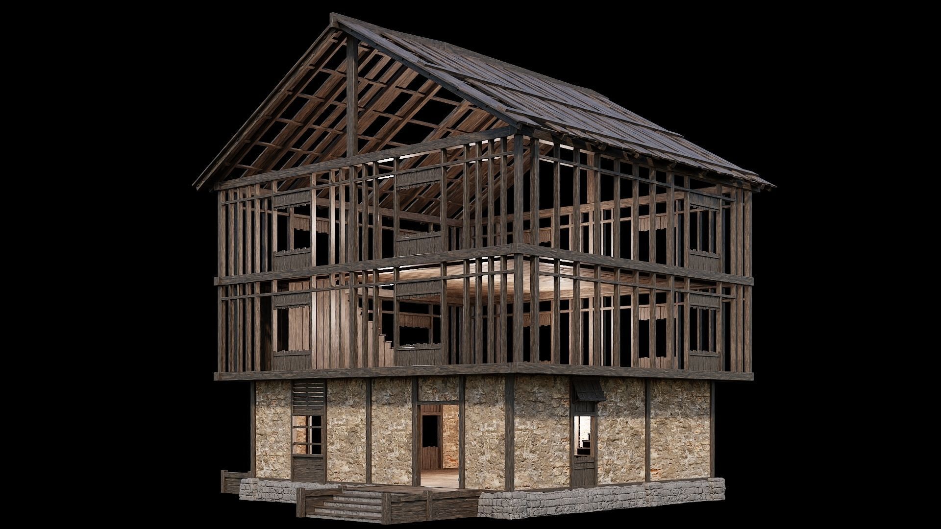 Medieval Village Collection 02 - 4K Textures Game Ready Low-poly 3D model_113