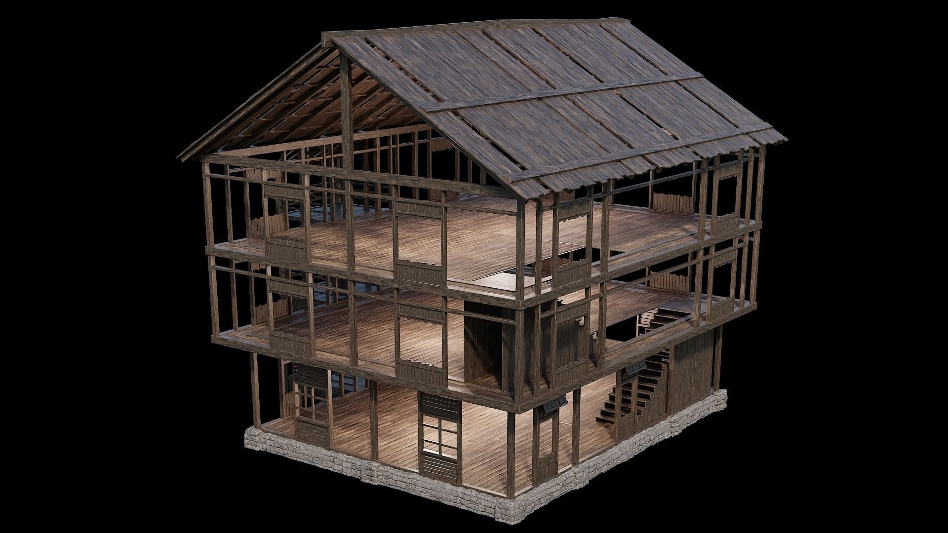 Medieval Village Collection 02 - 4K Textures Game Ready Low-poly 3D model_69