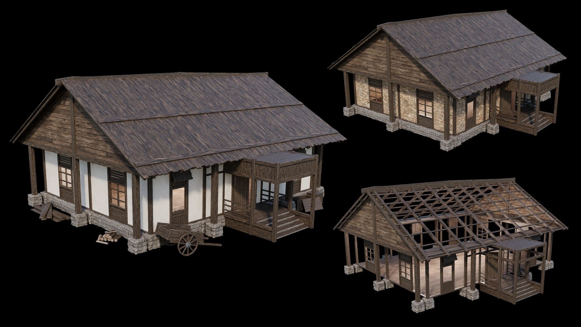 Medieval Village Collection 02 - 4K Textures Game Ready Low-poly 3D model_16