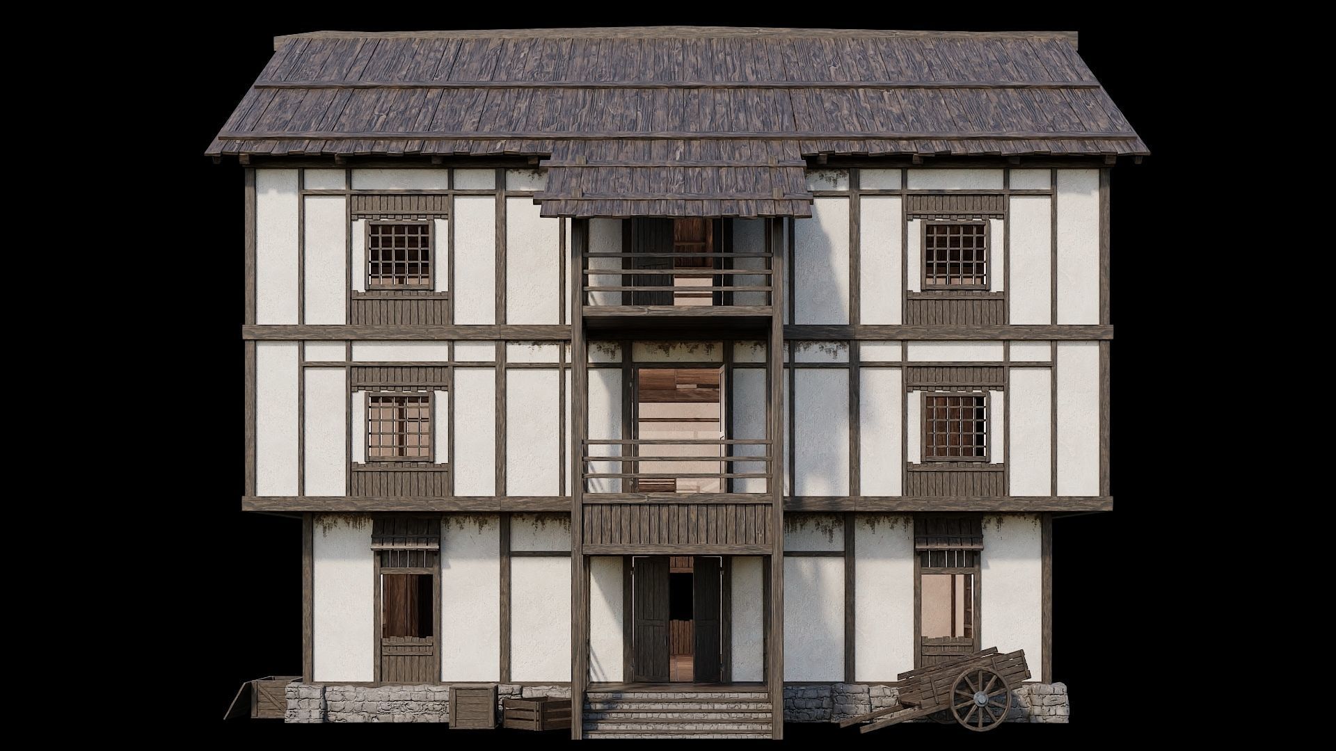 Medieval Village Collection 02 - 4K Textures Game Ready Low-poly 3D model_81