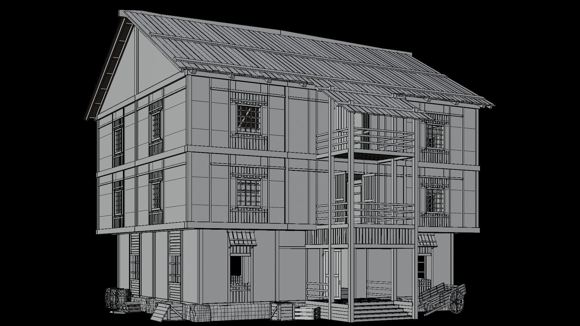 Medieval Village Collection 02 - 4K Textures Game Ready Low-poly 3D model_85