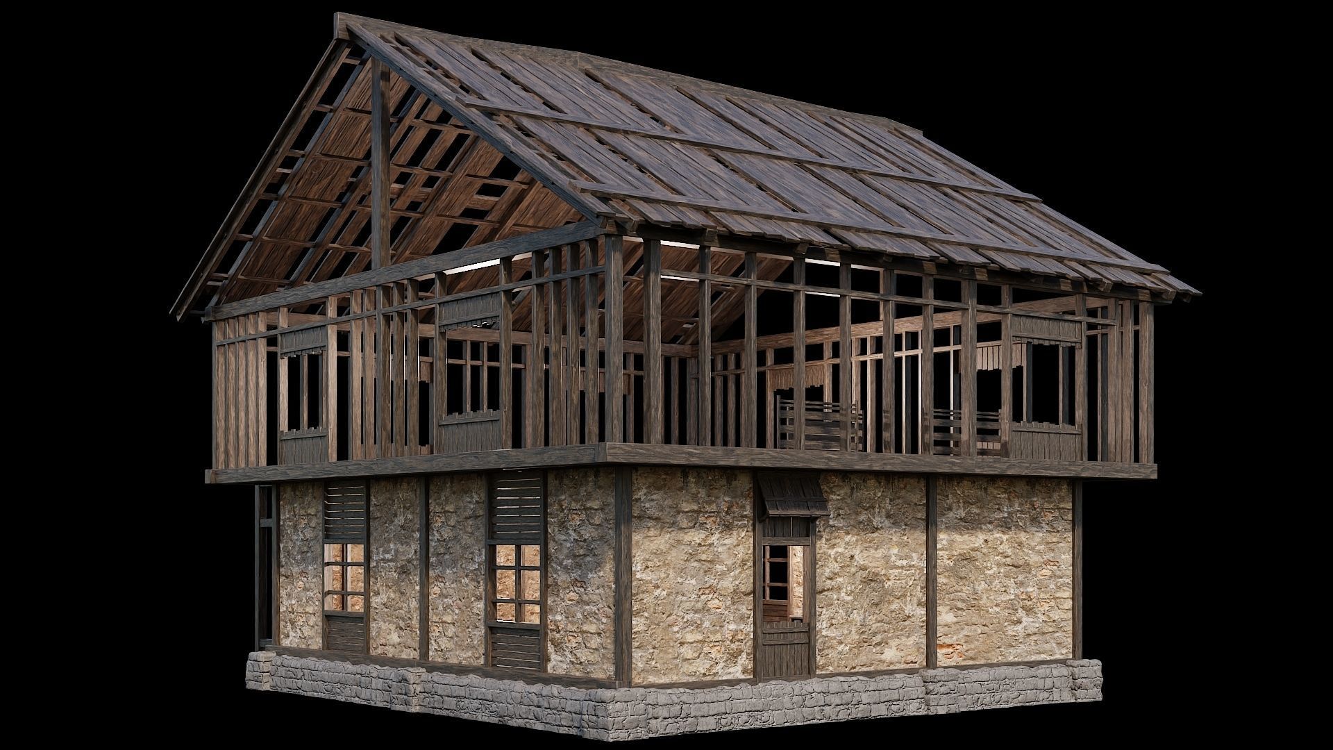 Medieval Village Collection 02 - 4K Textures Game Ready Low-poly 3D model_98