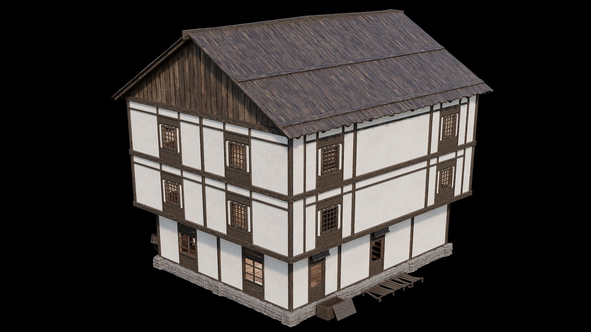 Medieval Village Collection 02 - 4K Textures Game Ready Low-poly 3D model_84