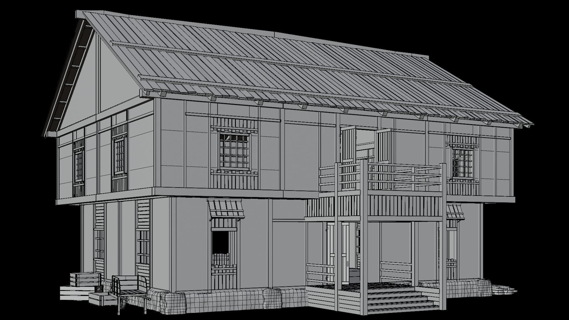 Medieval Village Collection 02 - 4K Textures Game Ready Low-poly 3D model_45