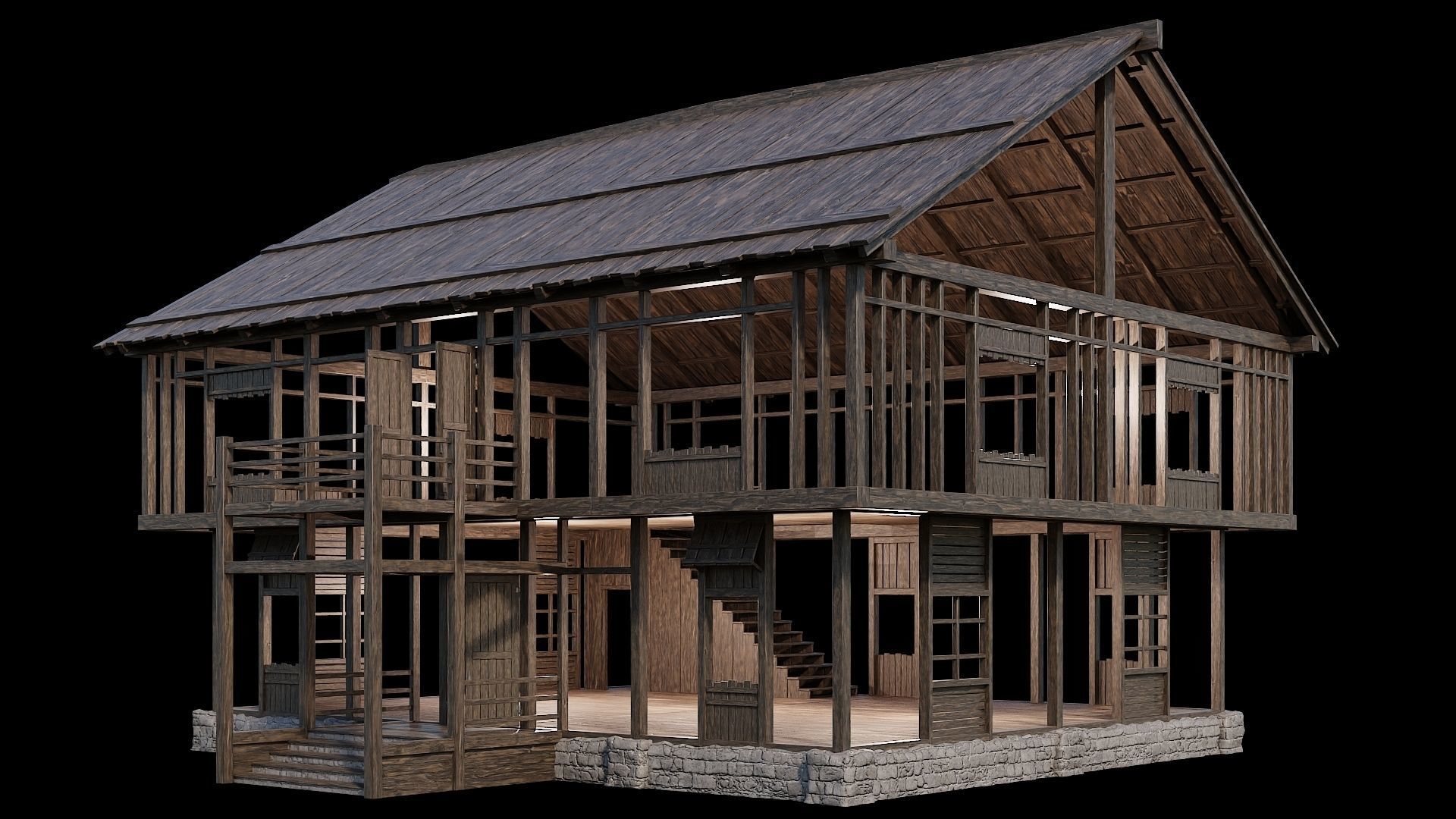 Medieval Village Collection 02 - 4K Textures Game Ready Low-poly 3D model_33