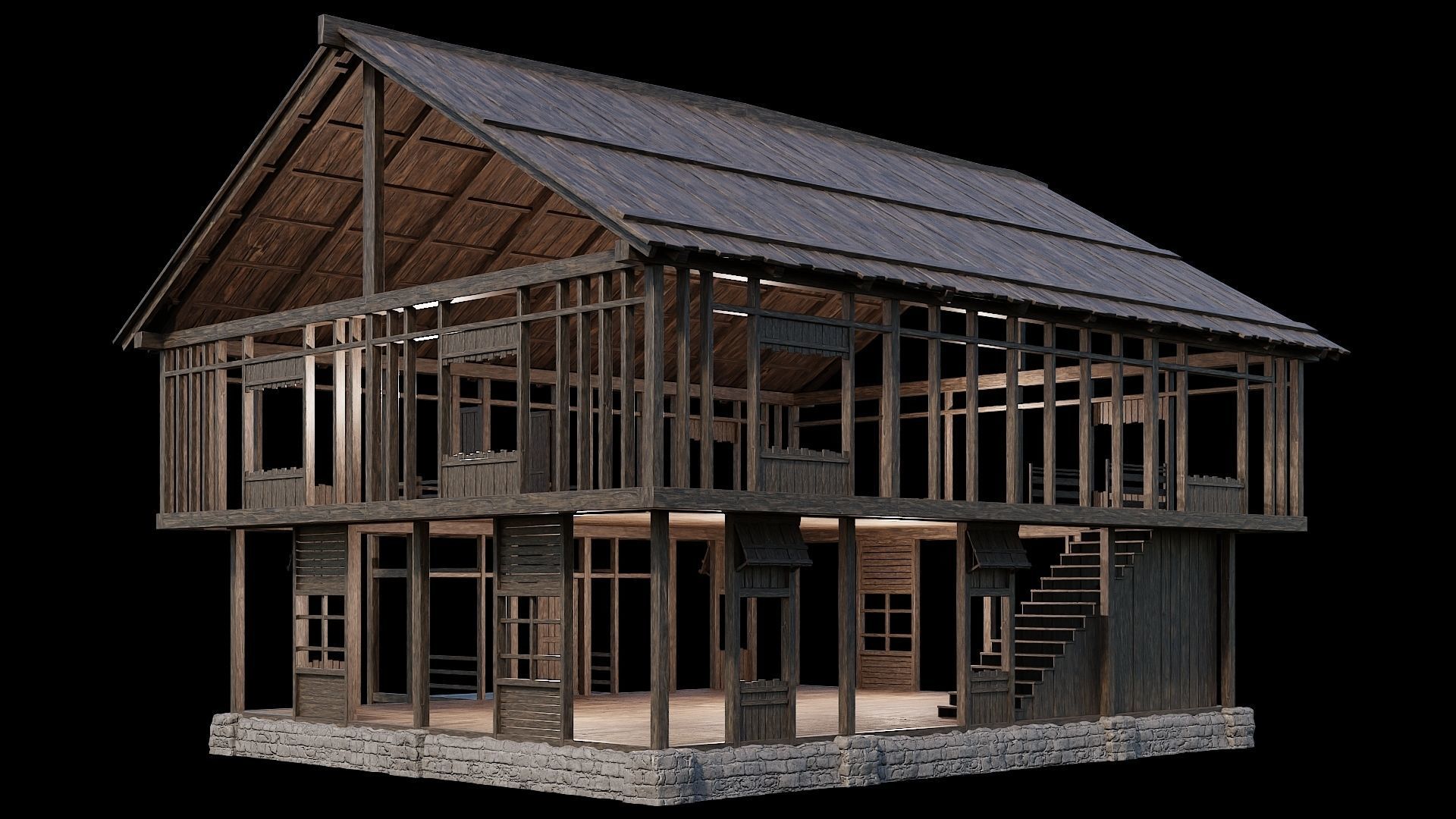 Medieval Village Collection 02 - 4K Textures Game Ready Low-poly 3D model_31