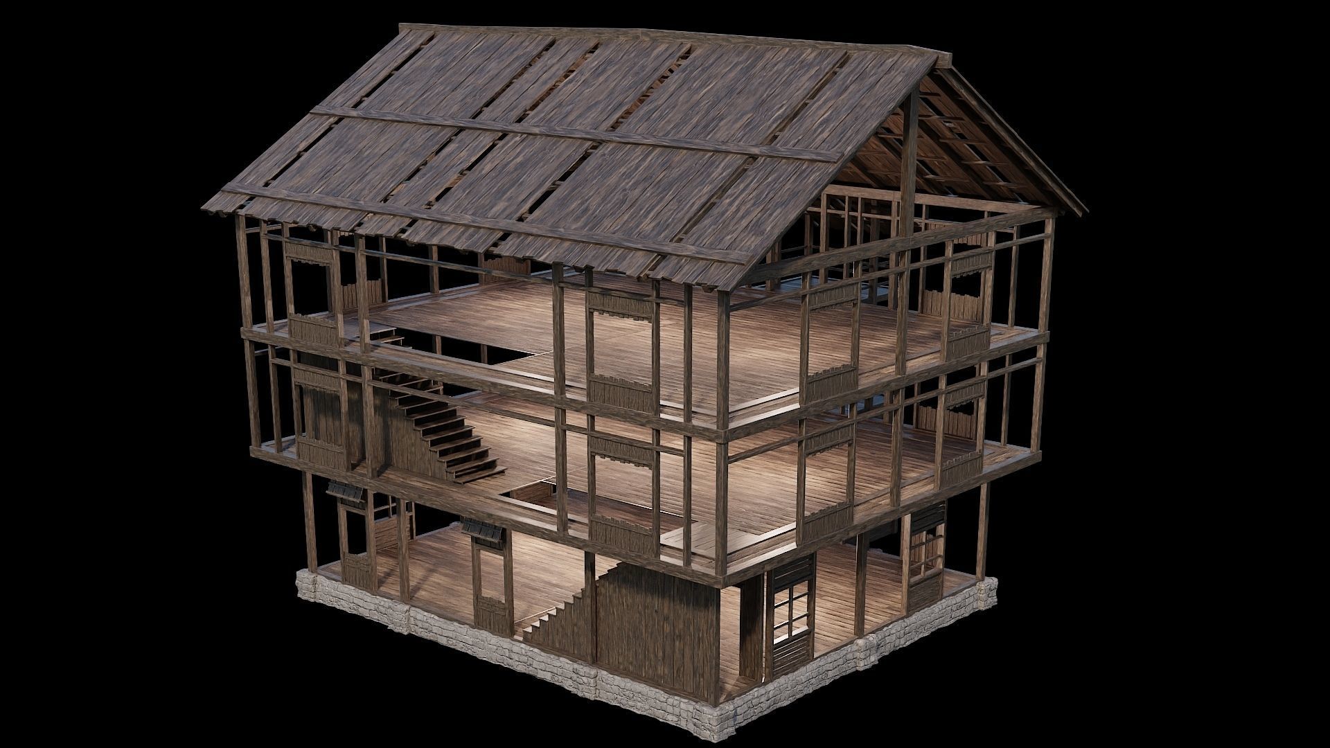 Medieval Village Collection 02 - 4K Textures Game Ready Low-poly 3D model_68