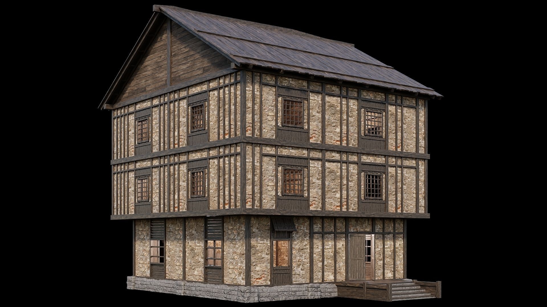 Medieval Village Collection 02 - 4K Textures Game Ready Low-poly 3D model_93