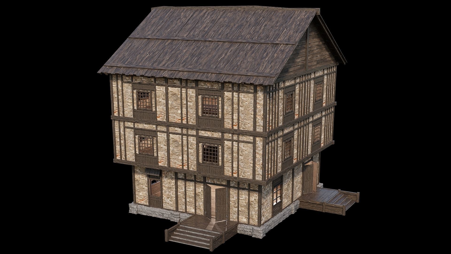 Medieval Village Collection 02 - 4K Textures Game Ready Low-poly 3D model_112