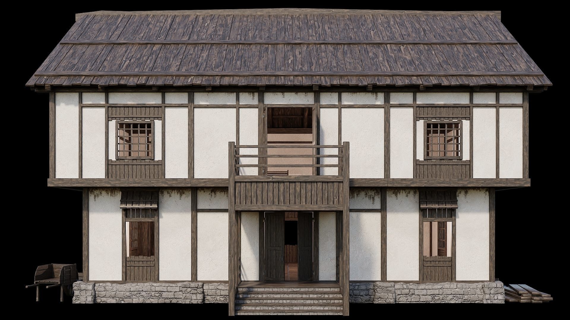 Medieval Village Collection 02 - 4K Textures Game Ready Low-poly 3D model_46