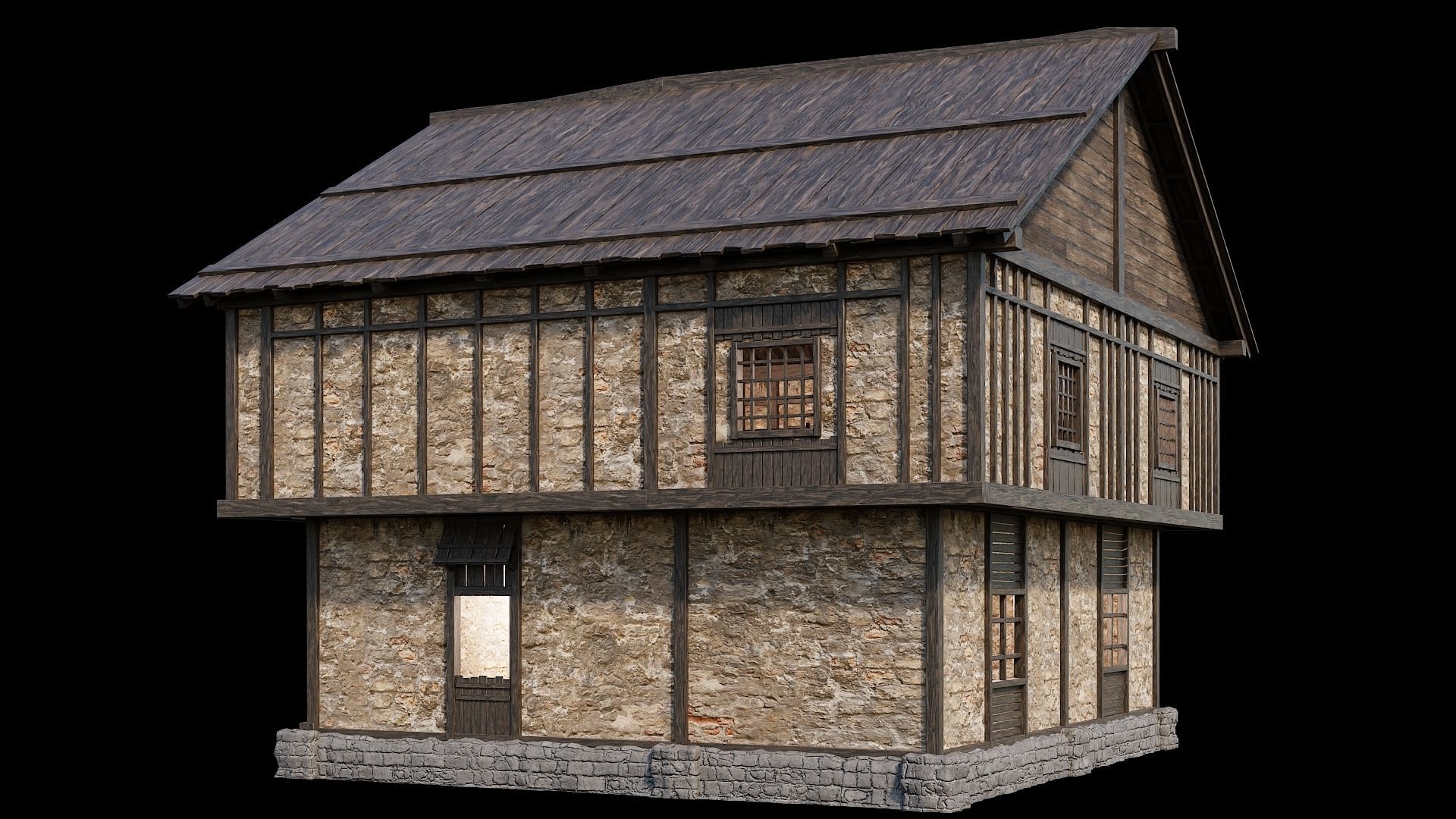 Medieval Village Collection 02 - 4K Textures Game Ready Low-poly 3D model_73