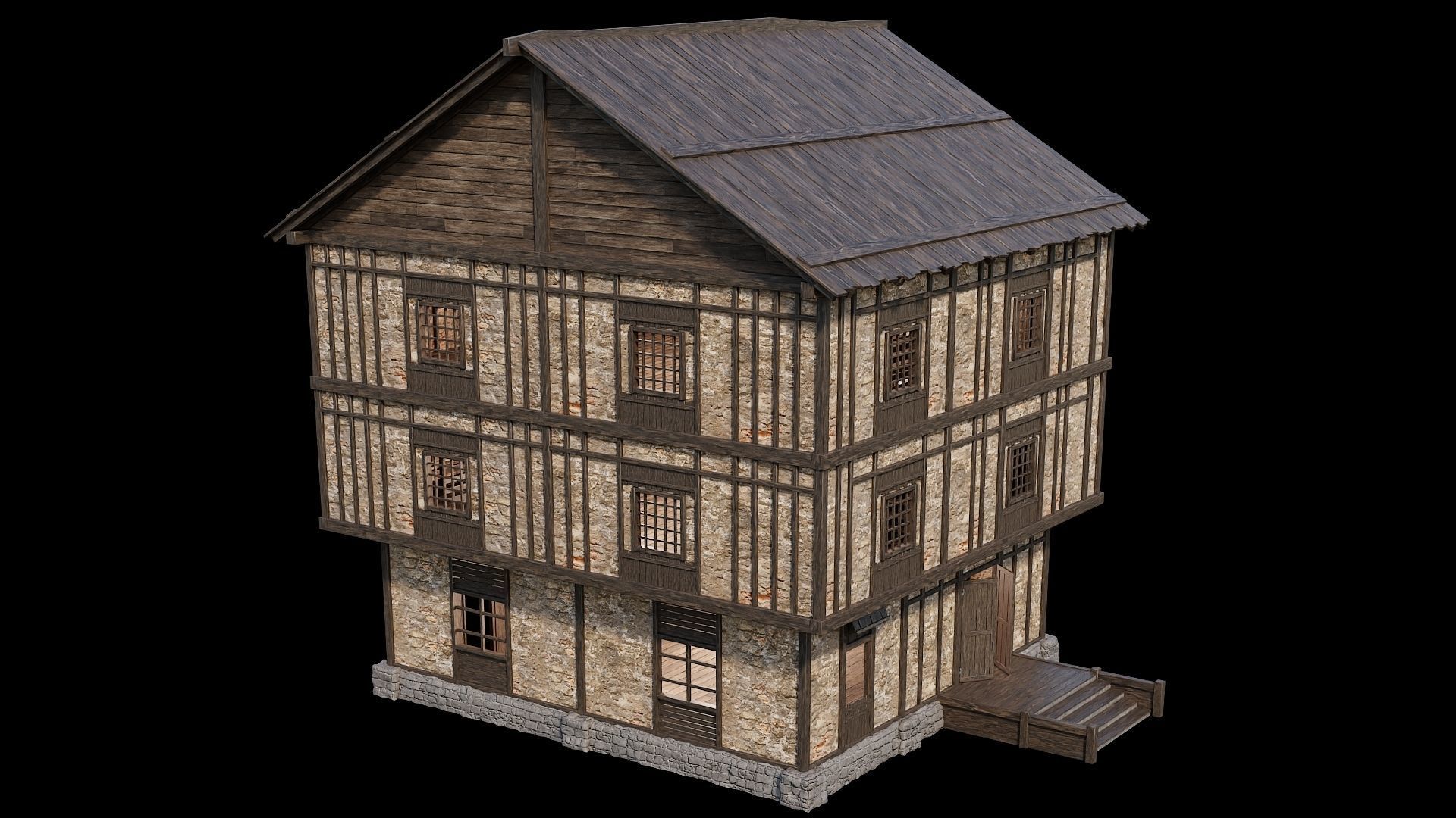 Medieval Village Collection 02 - 4K Textures Game Ready Low-poly 3D model_119