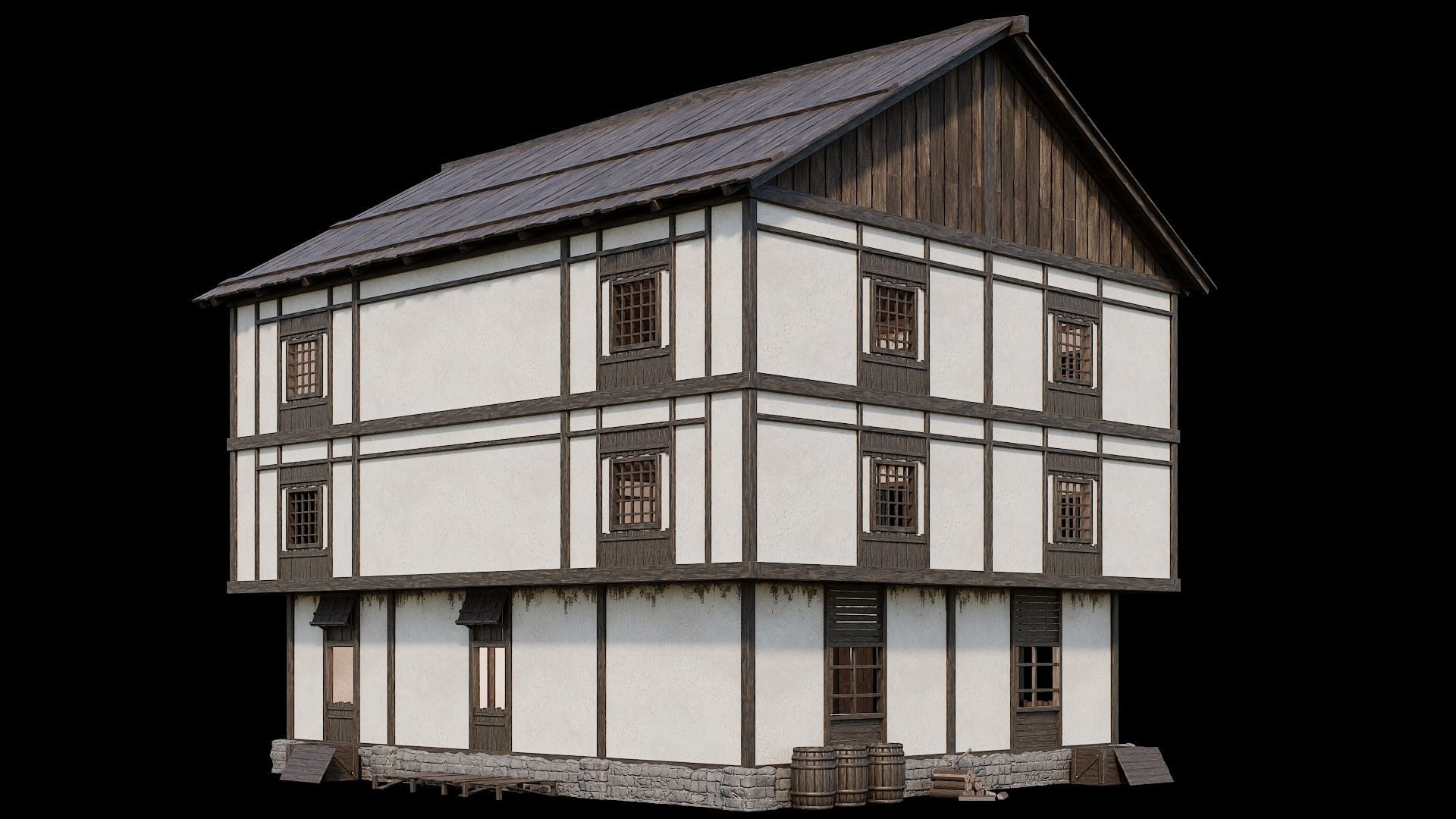 Medieval Village Collection 02 - 4K Textures Game Ready Low-poly 3D model_78