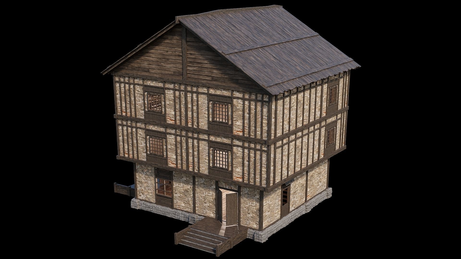 Medieval Village Collection 02 - 4K Textures Game Ready Low-poly 3D model_109