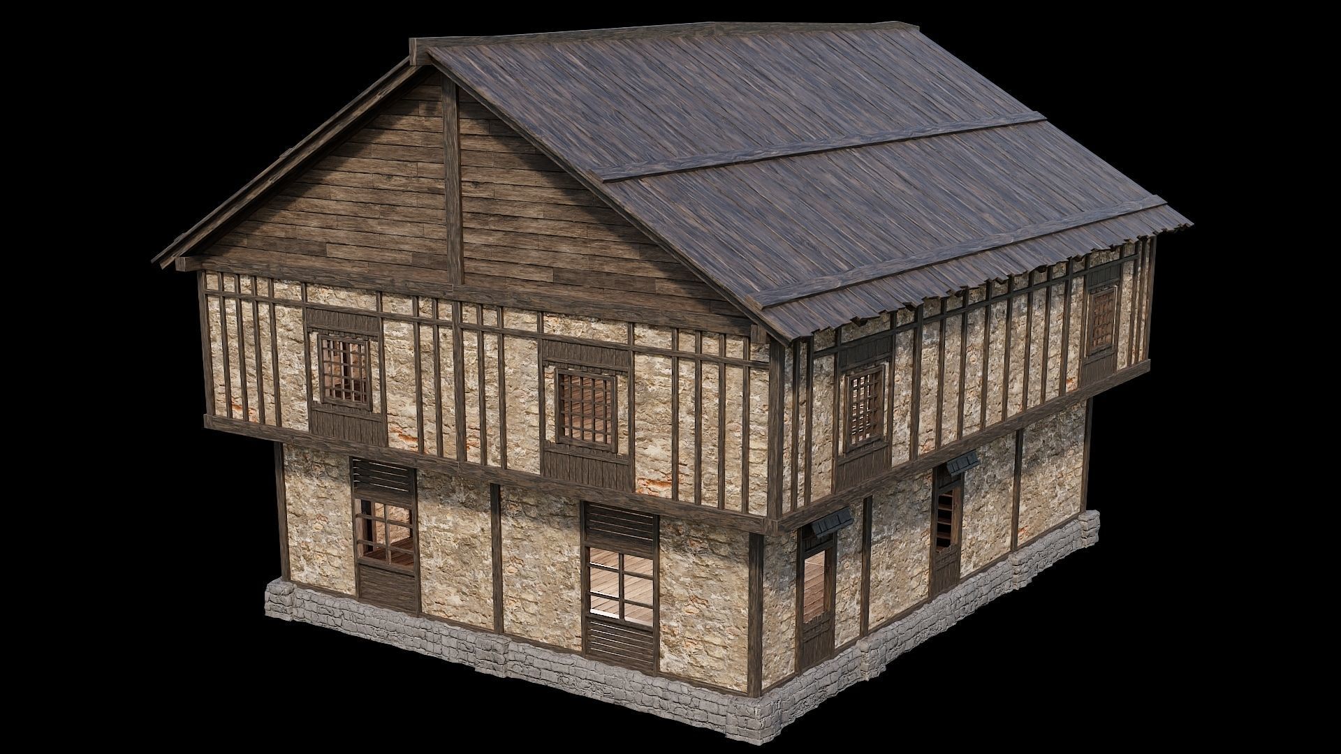 Medieval Village Collection 02 - 4K Textures Game Ready Low-poly 3D model_22